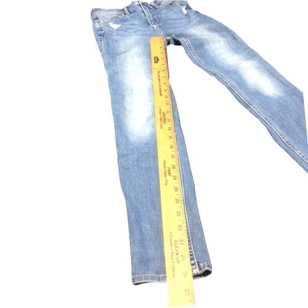 Abercrombie Kids High Rise Super Skinny Jeans Slim 11/12 Light Wash Distressed